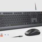 MEETION C2000, 2.4G+Bluetooth 2-in-1 office combo(keyboard+mouse) Black US