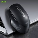 ACER OMR215 wireles+Bluetooth mouse, Silent Dual-Mode Charging, BLACK, rechargeable