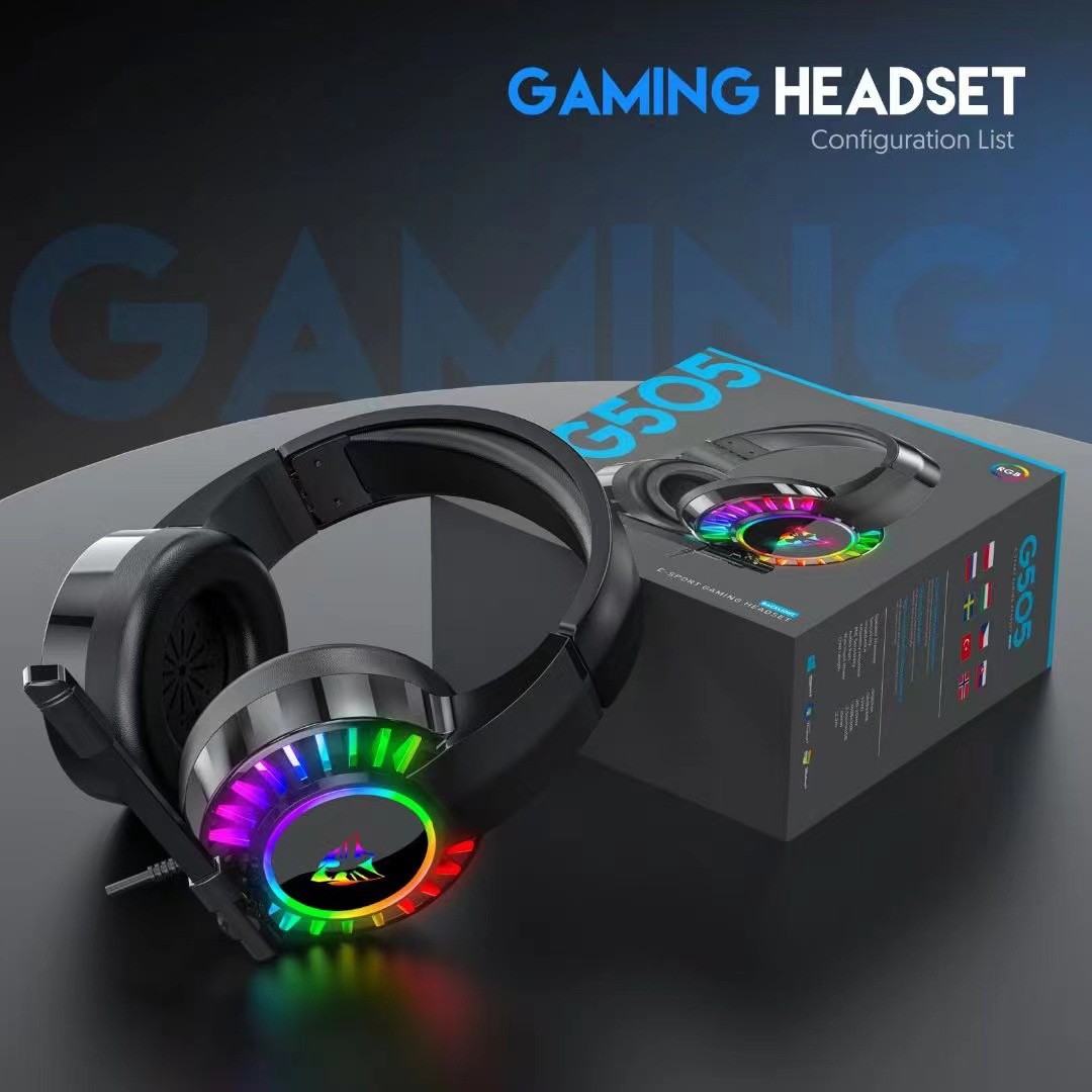 MILANG G505 headset gaming USB POWER 7,1 SUPORT, RGB, with microphone MILANG G505 headset gaming USB POWER 7,1 SUPORT, RGB, with microphone - Image 1