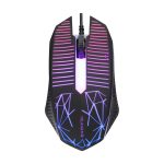 MILANG M8 mouse, USB 2.0 1000DPI, Gaming style luminous, BLACK
