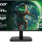 ACER EK251QP6BI  62CM 24.5W / 1920x1080 /ZeroFrame Pro/ IPS / 144HZ / (178/178) / 1ms(VRB)/ 4ms(GTG) / 250dcm /1xVGA / 1xHDMI/ 99% sRGB/ VESA 100 x 100