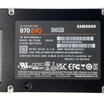 SAMSUNG 870 EVO 500GB 2.5" SSD,  used,3 year warranty