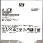 Western Digital WD80EMAZ  8Tb  3,5",Cache: 256MB, Rotation Speed: 5400 RPM  USED 2day 100% health