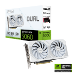 ASUS Graphic Card GeForce RTX 5060 8GB GDDR7 OC DUAL-RTX5060-O8G-WHITE