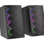 K2062 Sleek USB-Powered Wired PC Speaker [3.5mm AUX Audio Input ] Black