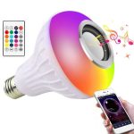 Smart E27 LED Bluetooth Music Bulb with Remote Control [RGB Color Changing & Wireless Speaker]