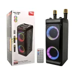 SING-E ZQS-4290 Portable RGB Bluetooth Party Speaker with TWS [25W×2 Output Power] Includes 2 Wireless Microphones