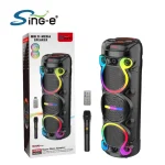 SING-E ZQS6302 Portable RGB Bluetooth Party Speaker with TWS [75W Output Power] Includes 1 Wireless Microphone