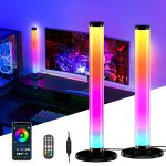 Smart RGBIC Desktop Mood Light Bar with Music Rhythm [Smart App & Remote Control] Ambient LED Gaming Lights