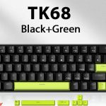 ZIFRIEND TK68, black green, red swich, USB Wired Gaming Mechanical Keyboard